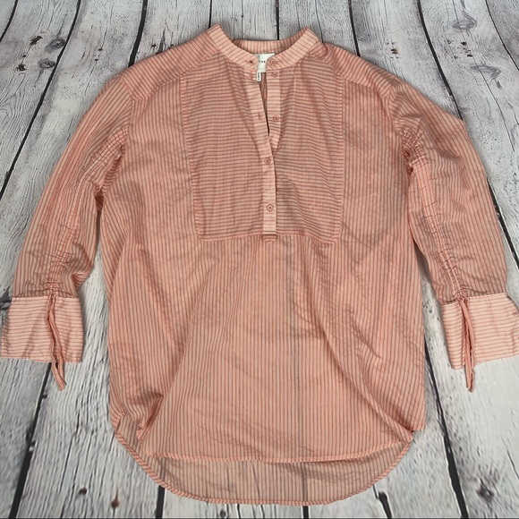 MUNTHE Melia oversized striped tunic blouse top pink stripes lagenlook, size 36 - Picture 9 of 15